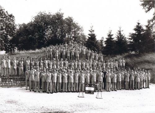 L'ensemble des cadres du Régiment en 1984